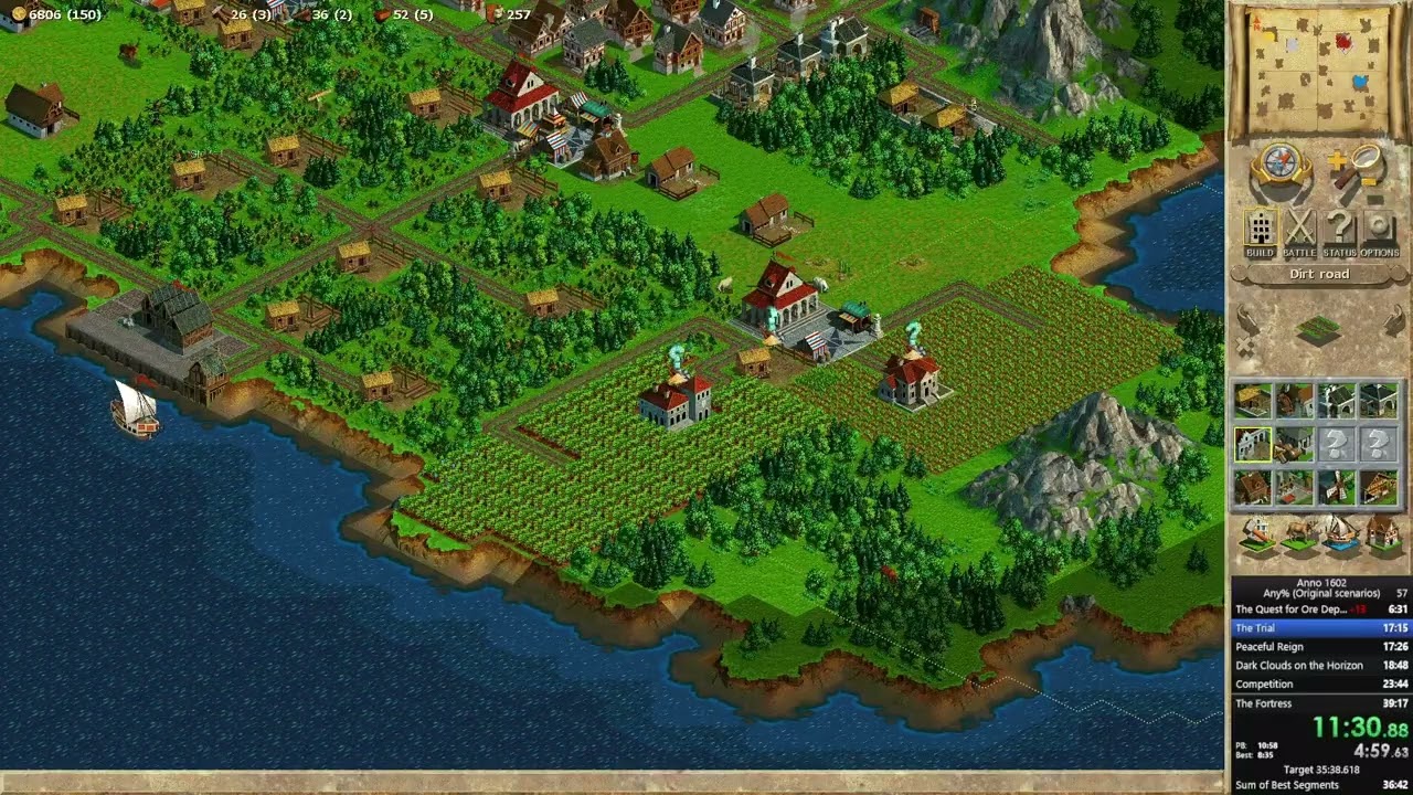 Anno 1602 | Speedrun | 10 shortest missions of Original scenarios | Any% | 33m 39s