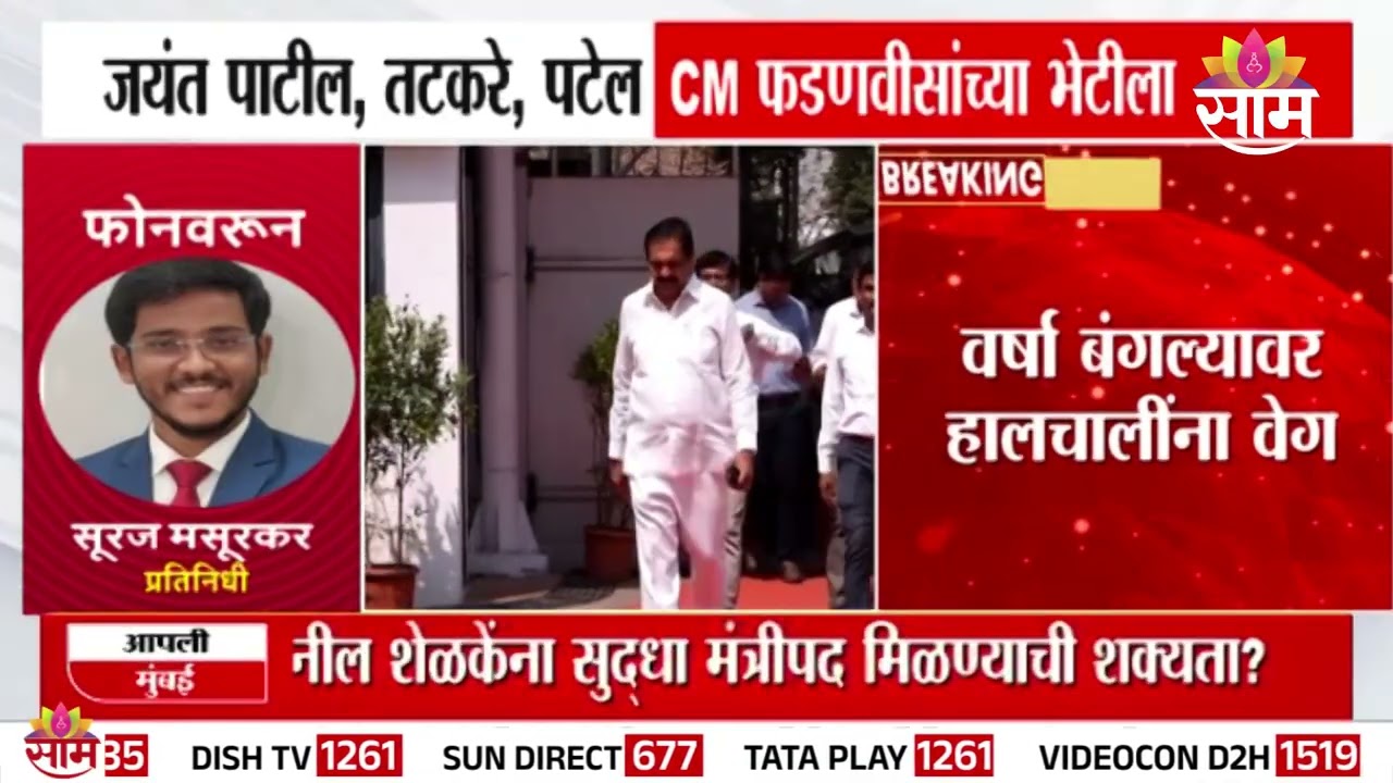 जयंत पाटील, तटकरे, पटेल CM Devendra Fadnavis भेटीला | Jayant Patil