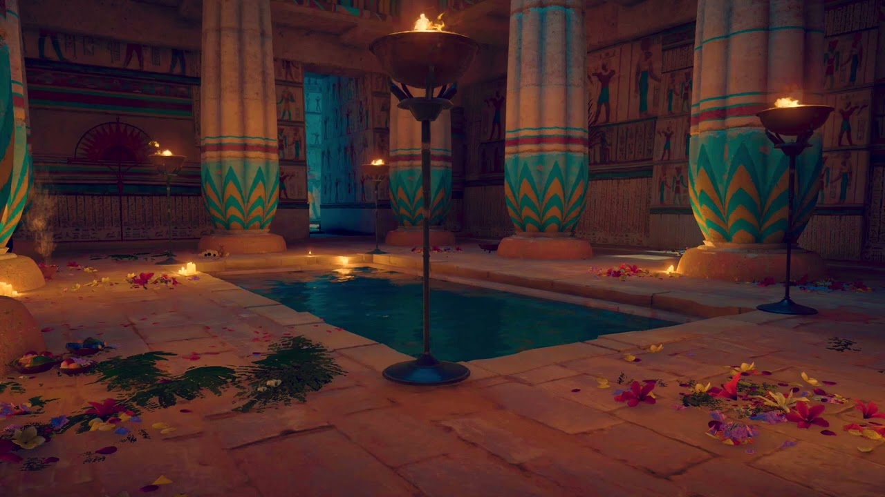 Healing Ancient Egyptian Bath| Deep Sleeping Stress Relief| Ancient Ambience | 4K HD