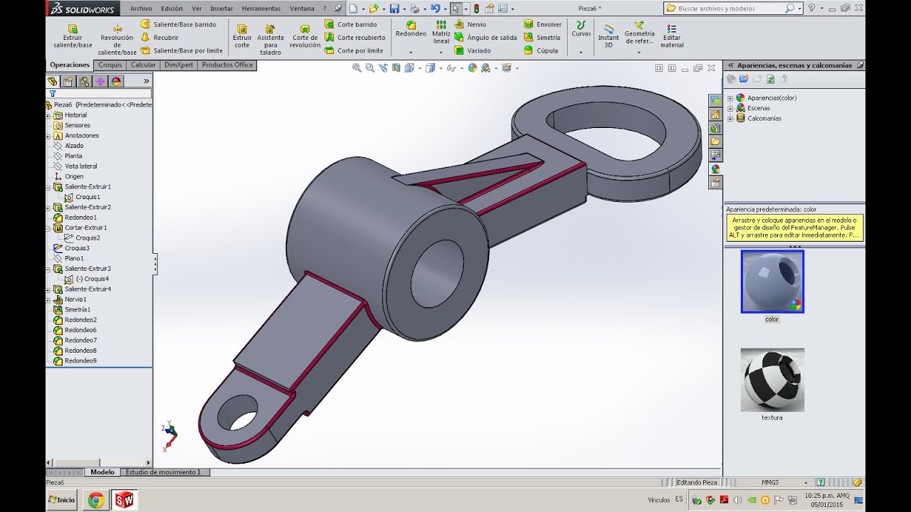 Unión en Solidworks 2014 ---Dificultad Media---