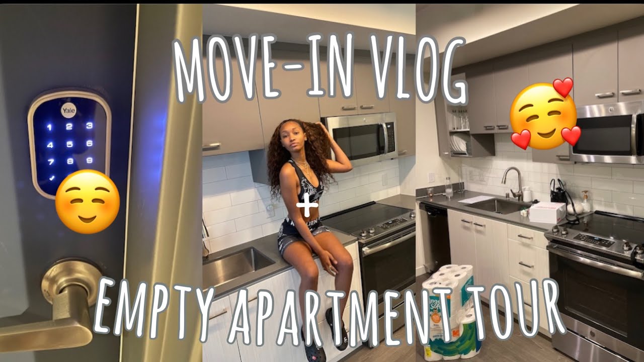 MOVING OUT AT 18 EP.2: MOVE-IN DAY / EMPTY APARTMENT TOUR !! brand new apt got NO KEYS🤪