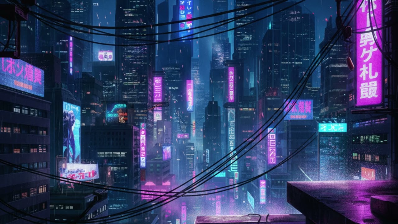 2077년 미래의 도시에서 들려오는 몽환적인 사이버펑크 팝