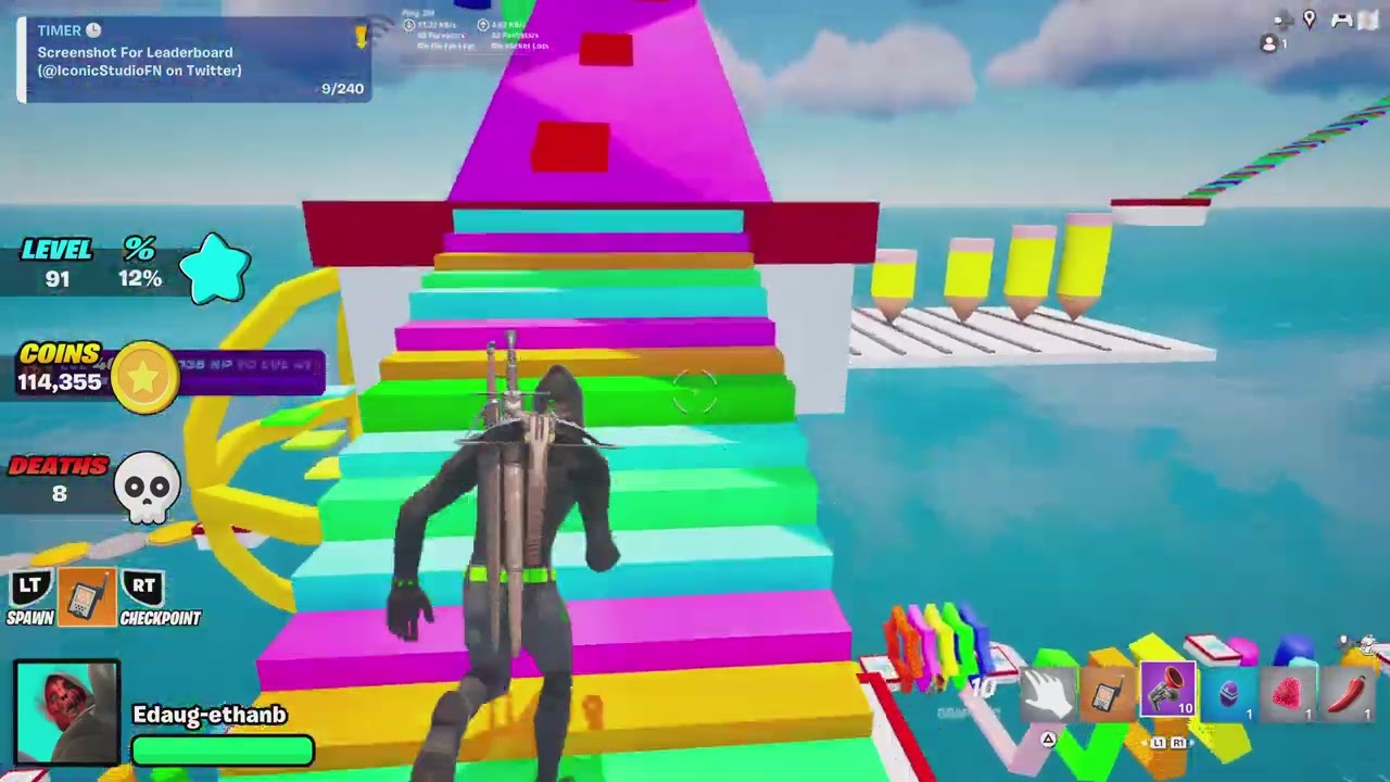 Fortnite chapter 7 season 1 deathrun challenge grinding