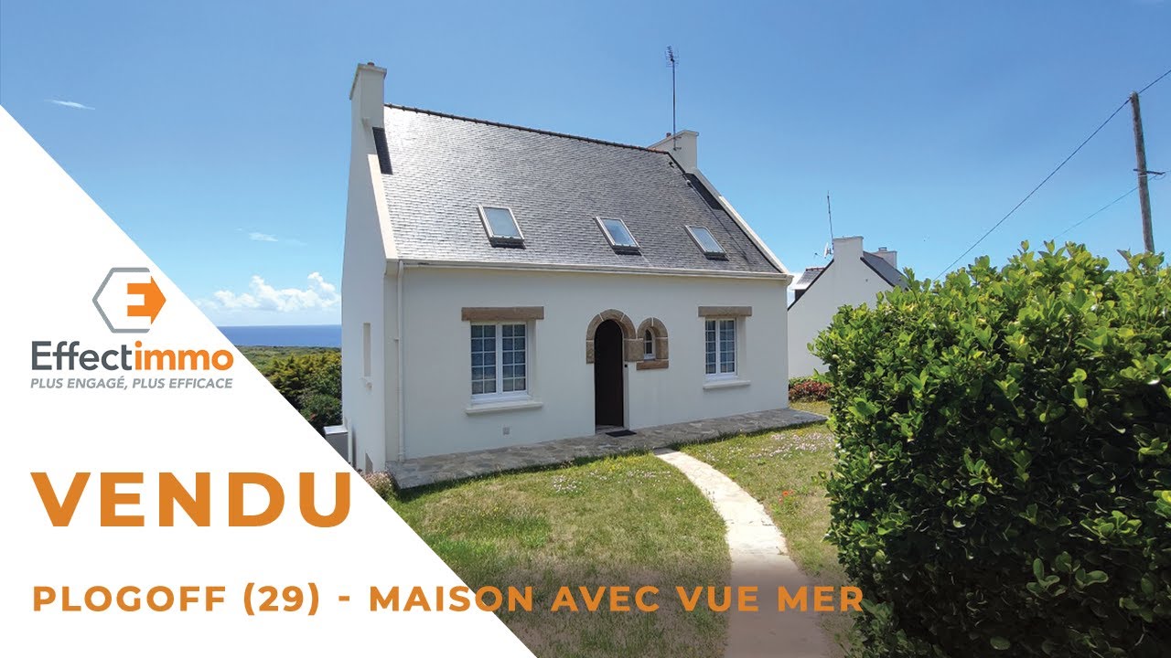 Plogoff (27) - Maison familiale 134m2 avec vue mer et côte Cap Sizun sur terrain 1600m2