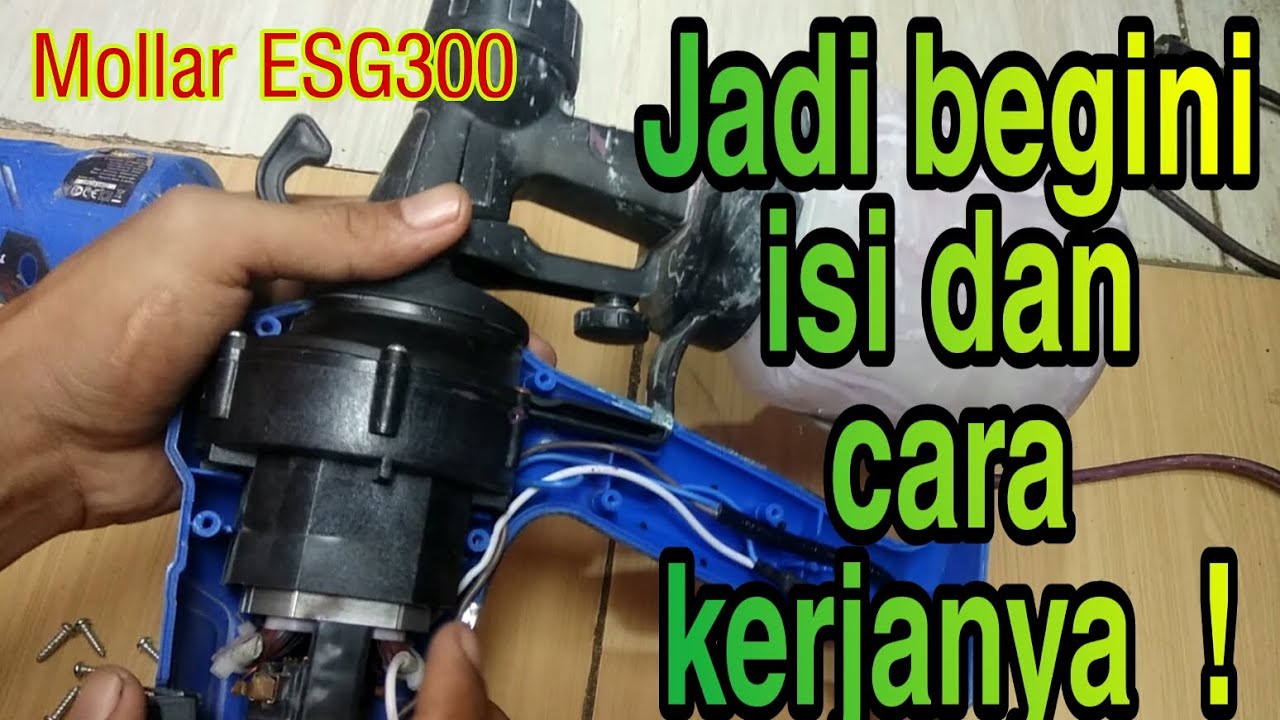 Bongkar spraygun elektrik Mollar esg300 !jadi begini isi dan cara kerja nya ?