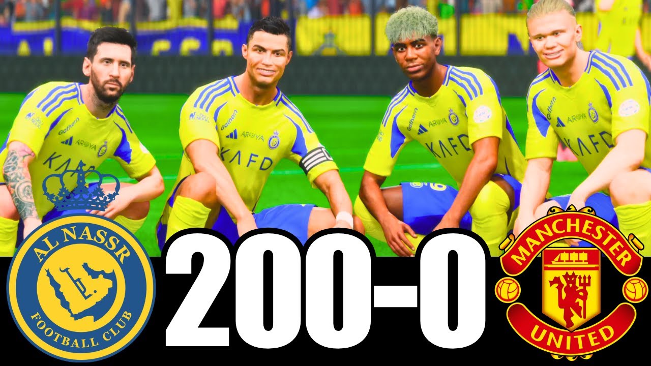 FC 25 -MESSI RONALDO NEYMAR & MBAPPE | ALL STARS | AL NASSR 100-0 MANCHESTER UNITED