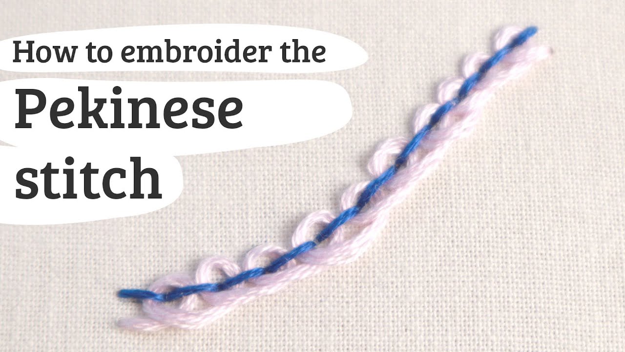 Pekinese stitch embroidery tutorial 110