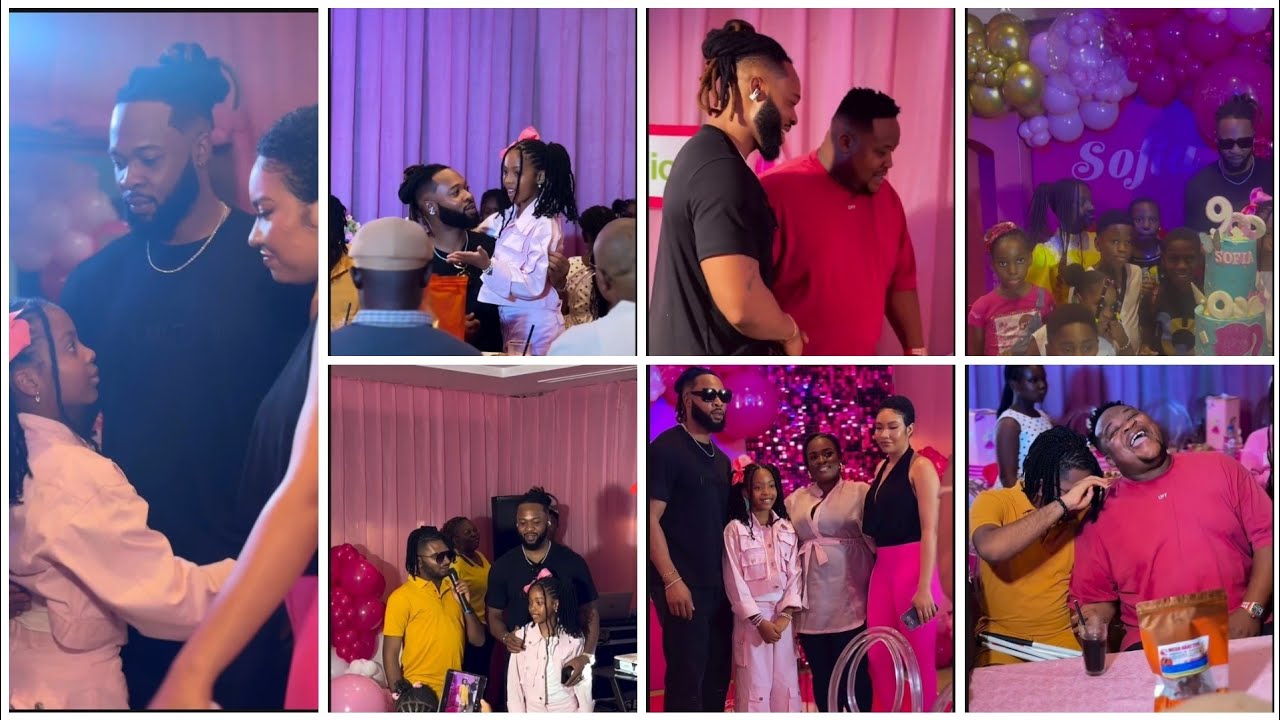 FLAVOUR & ANNA BANNER REUNITE TO CELEBRATE THEIR DAUGHTER'S BIRTHDAY,Chief priest,others present.