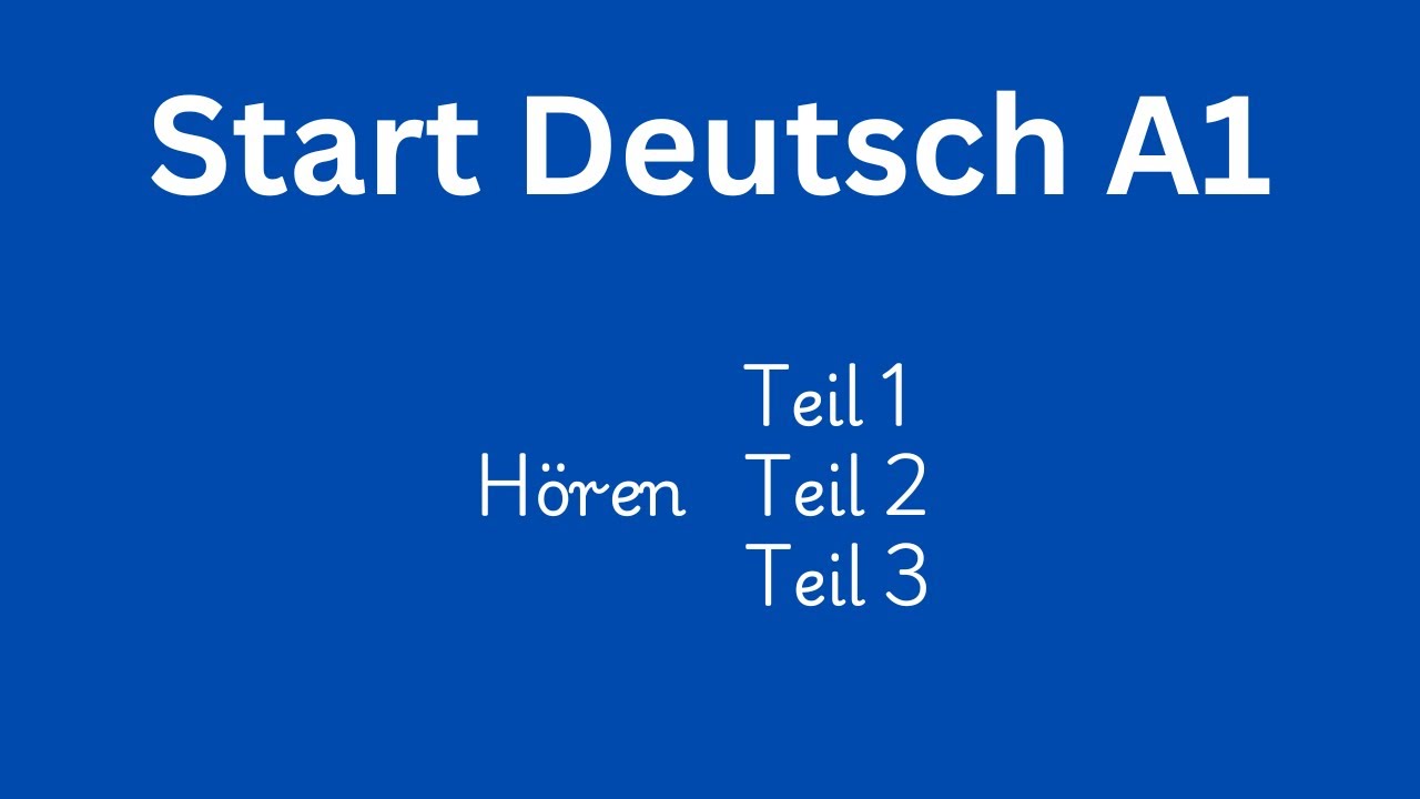 Goethe Start Deutsch A1 Hören Modelltest mit Lösungen am Ende