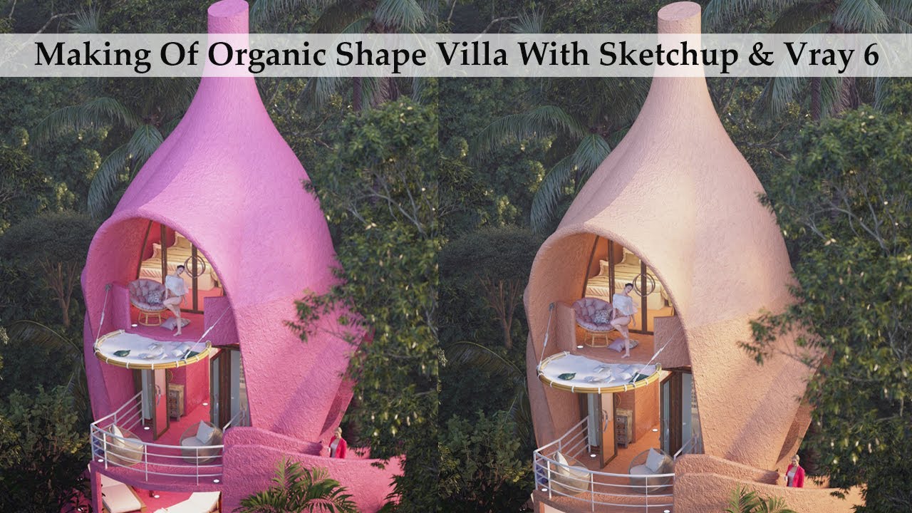 Making of forest villa With Sketchup & Vray 6
