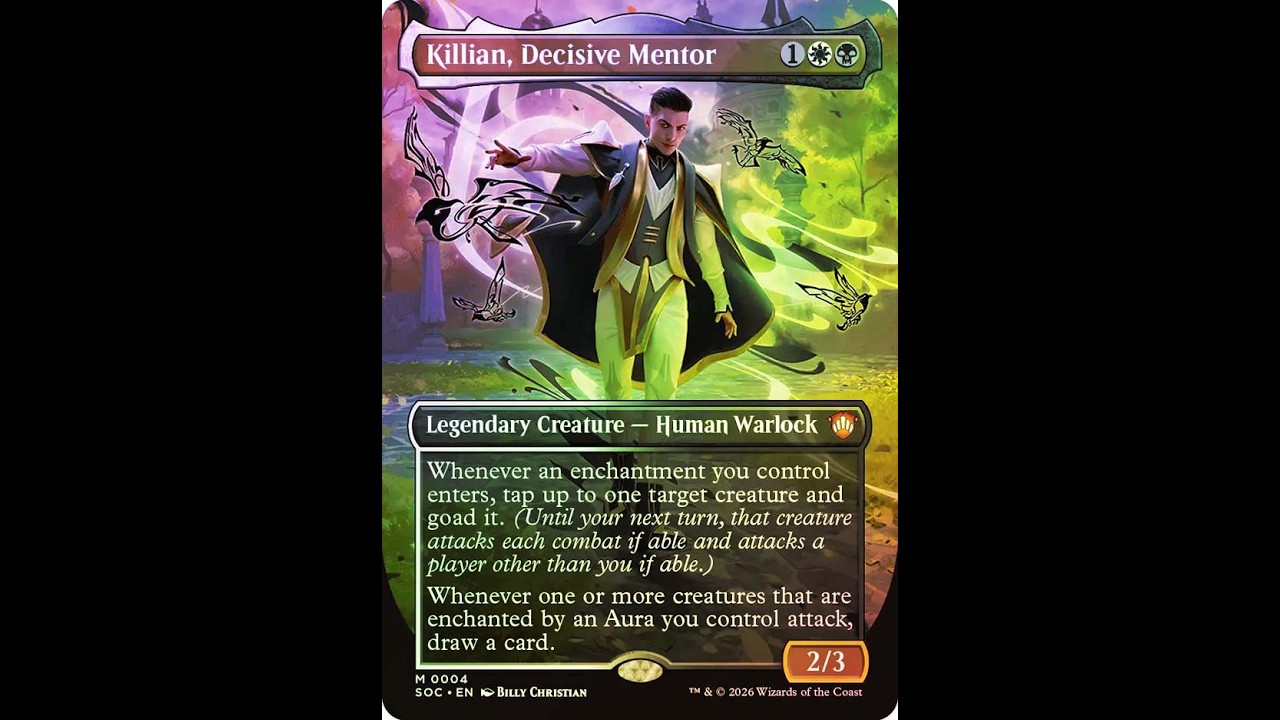 MTG Commander/EDH Deck Tech - Killian, Decisive Mentor Secrets of Strixhaven Enchantress Goading