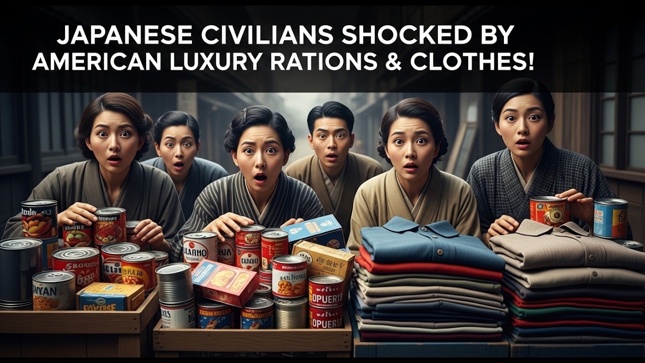 Japanese Civilians Couldn’t Believe the Luxury of American Rations and Clothing Supplies.