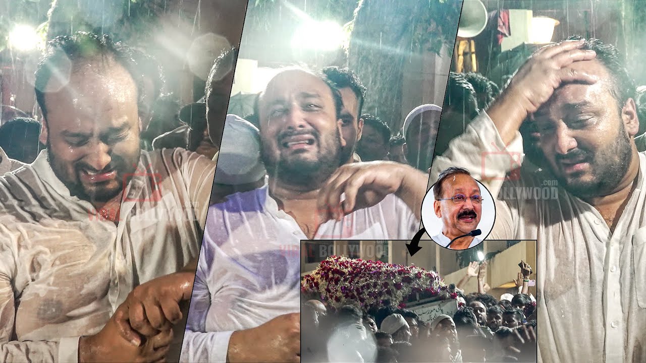 Zeeshan Siddique in Tears at Father Baba Siddique’s Namaz-e-Janaza