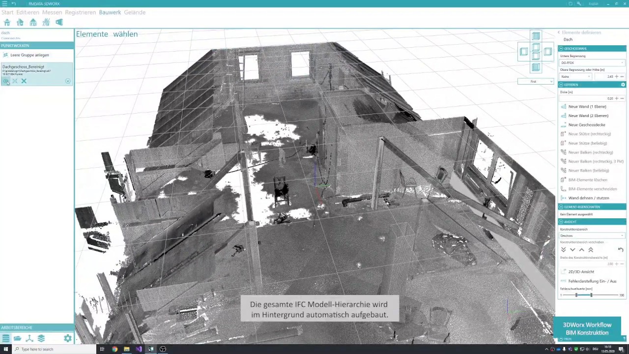 rmDATA 3DWorx Workflow BIM Konstruktion
