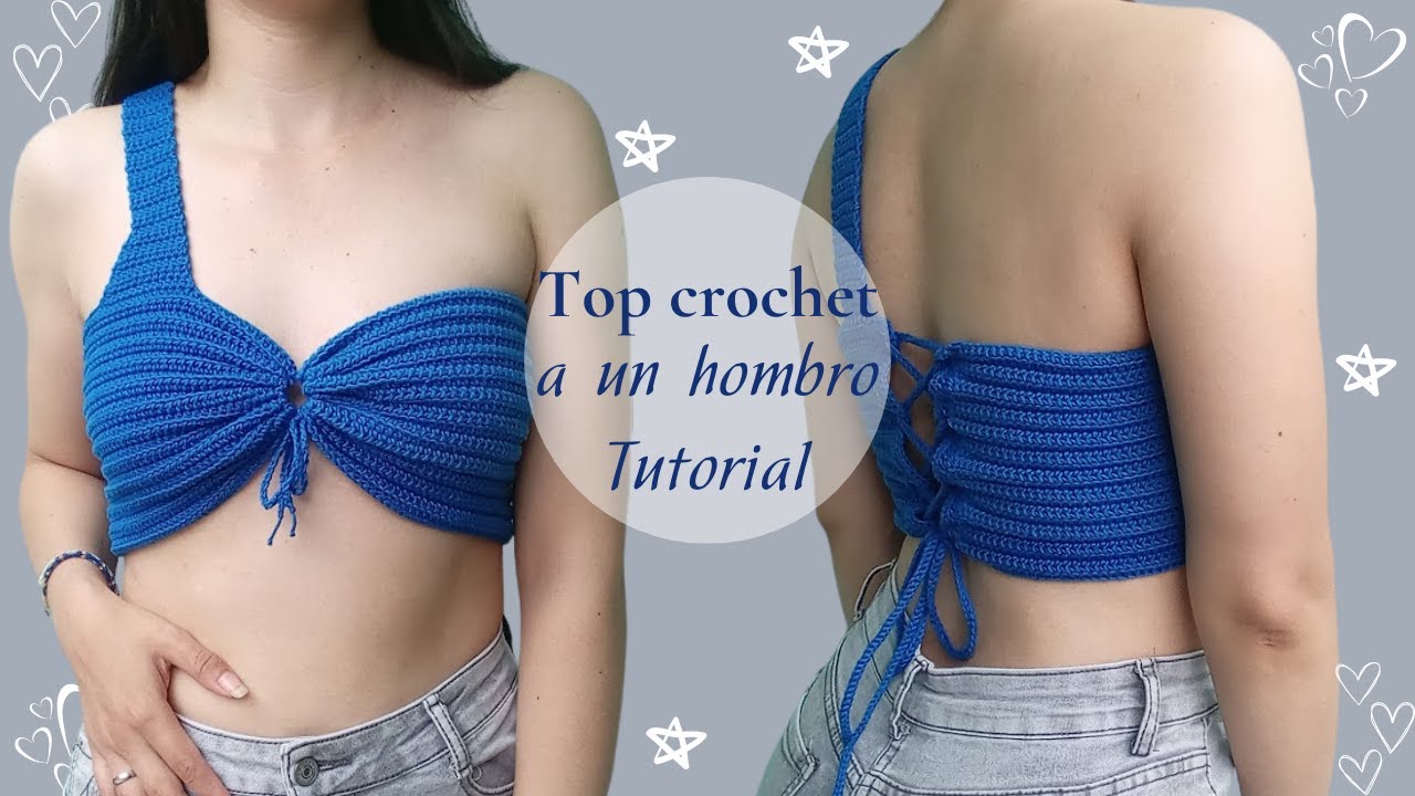 💙Top a un hombro a crochet 💙 Tutorial | isabella.crochet