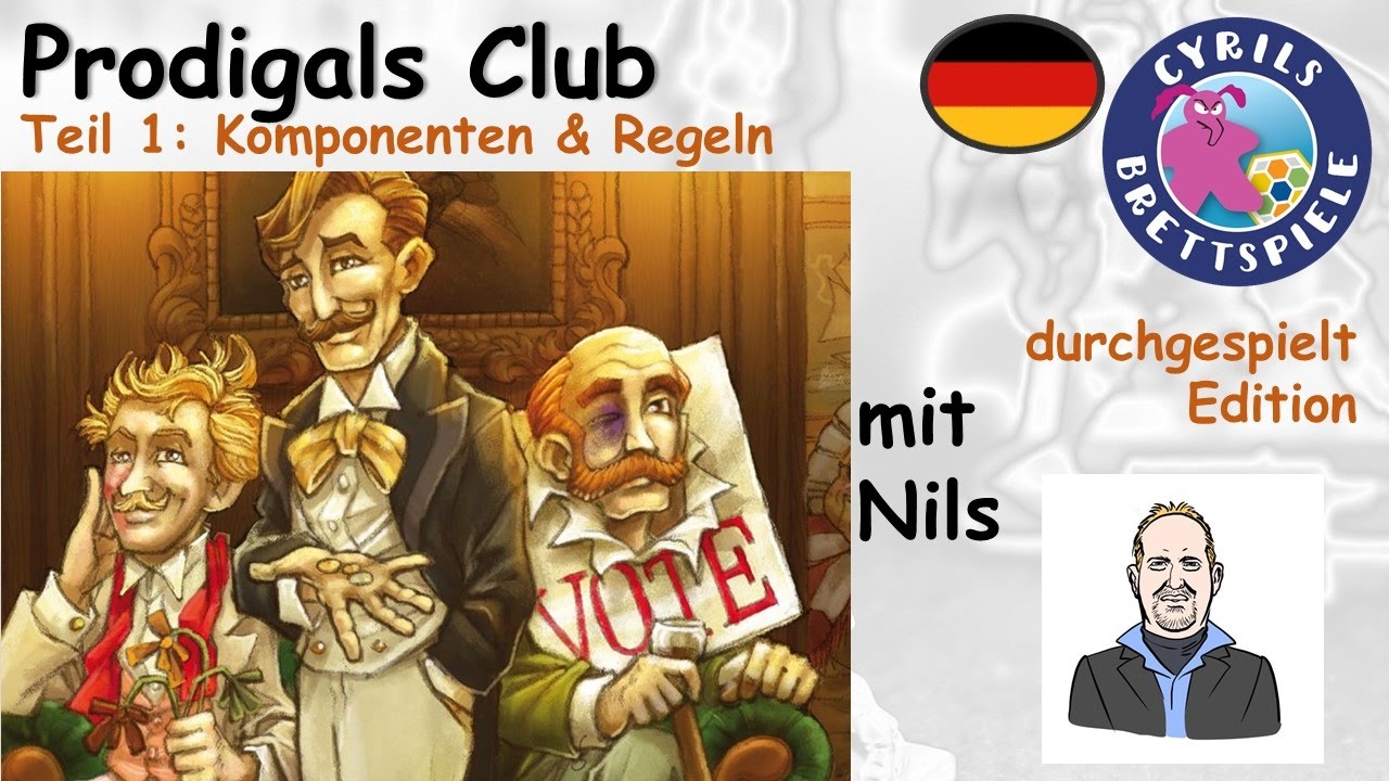 Cyrils Brettspiele - The Prodigals Club (S121E01) - Komponenten & Regeln