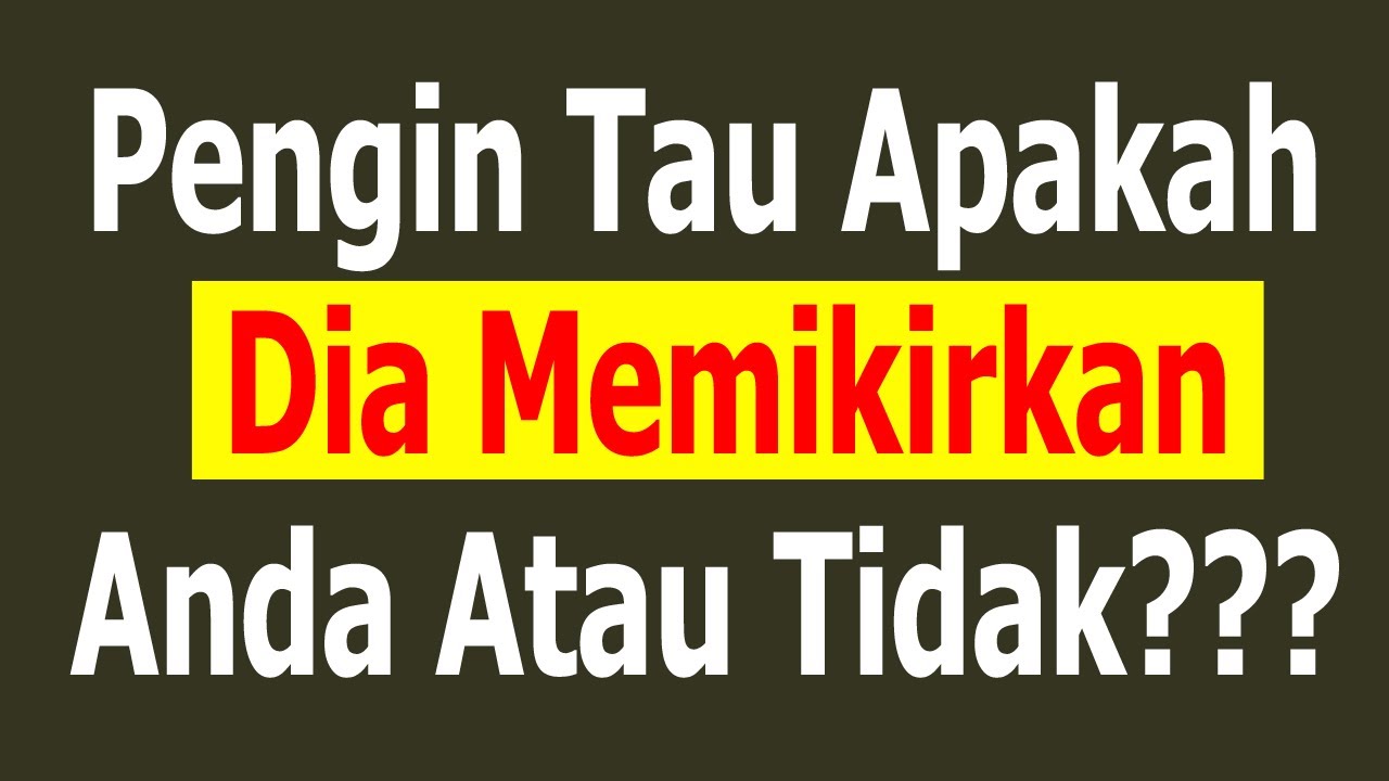 Tanda Tanda Ada Seseorang Yang Memikirkan Kita