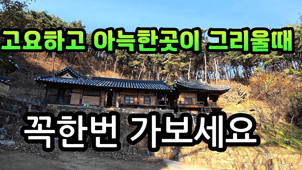500년 아름드리 소나무가 멋스러운 계곡 기암괴석위에 지어진 정자와 기가막힌 한옥