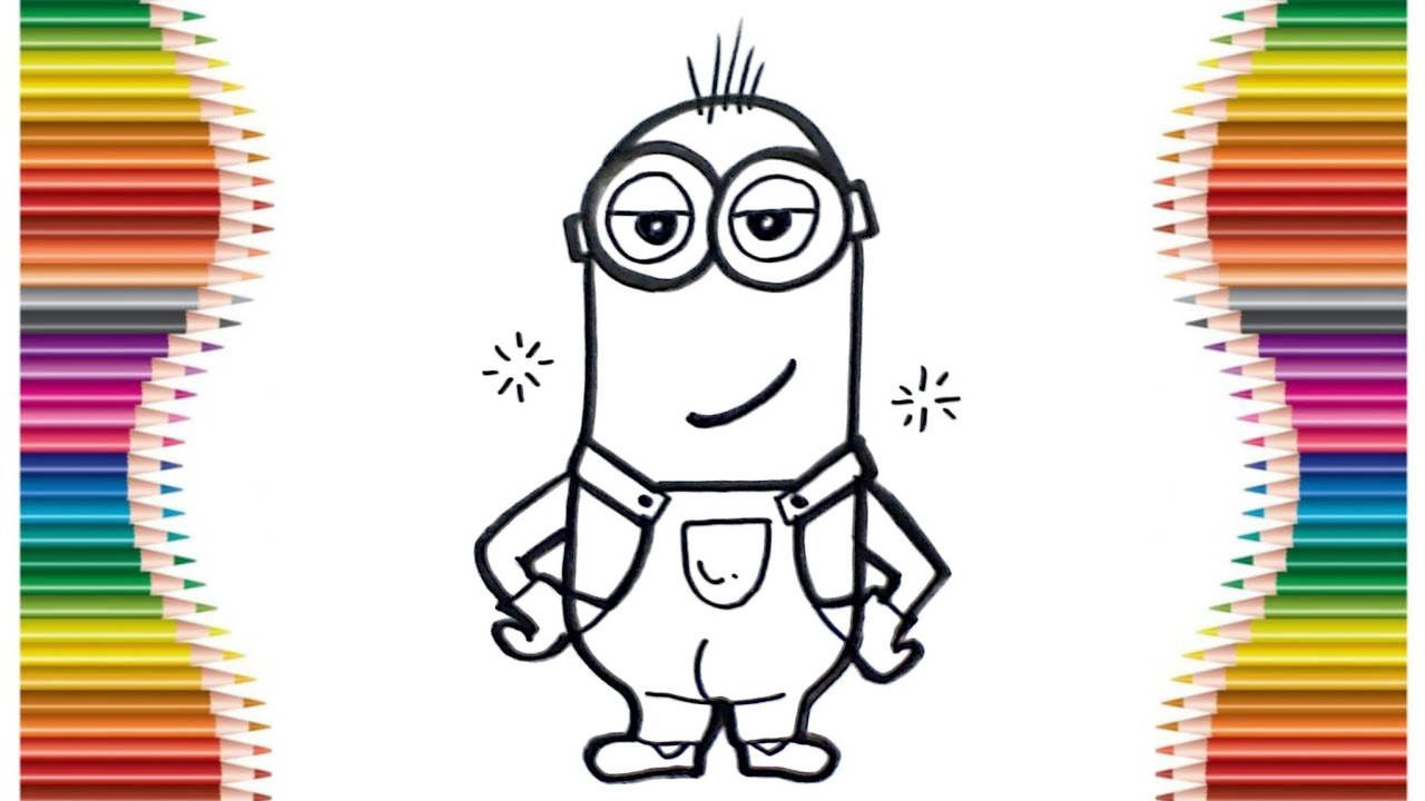 Cara Menggambar Minion Super Lucu 💛👓 | Gambar Kartun Mudah & Seru!
