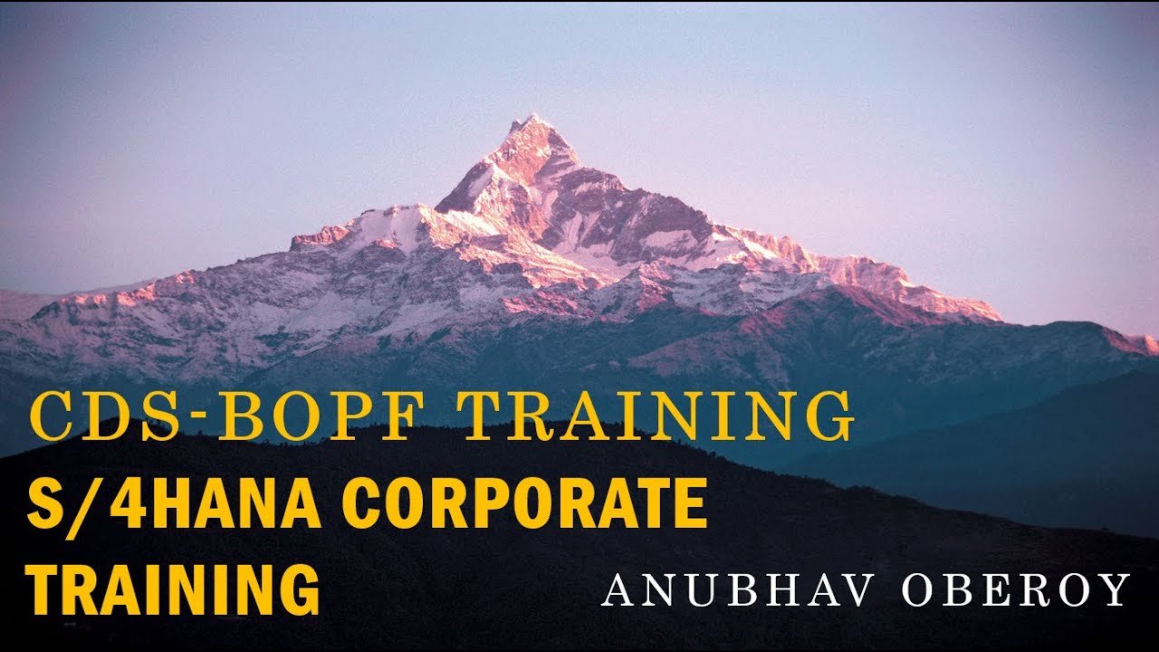 Corporate Training on S/4HANA, CDS Views, AMDP, BOPF, RAP, OData, BAS, Fiori, UI5, Security, SAC,BTP