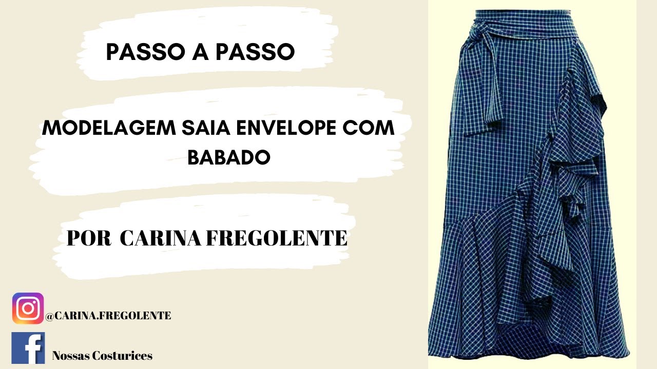 MODELAGEM DE SAIA ENVELOPE I POR CARINA FREGOLENTE