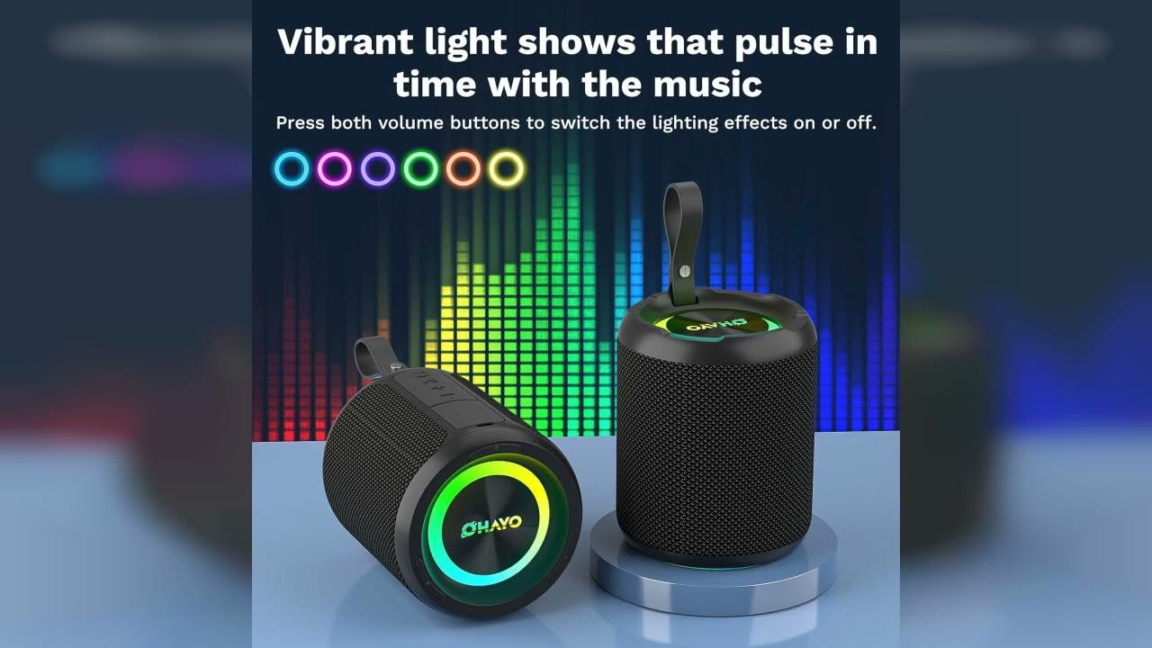 Review: OHAYO 40W Wireless Portable Bluetooth Speaker with Lights, IPX7 Waterproof, Loud Sound...