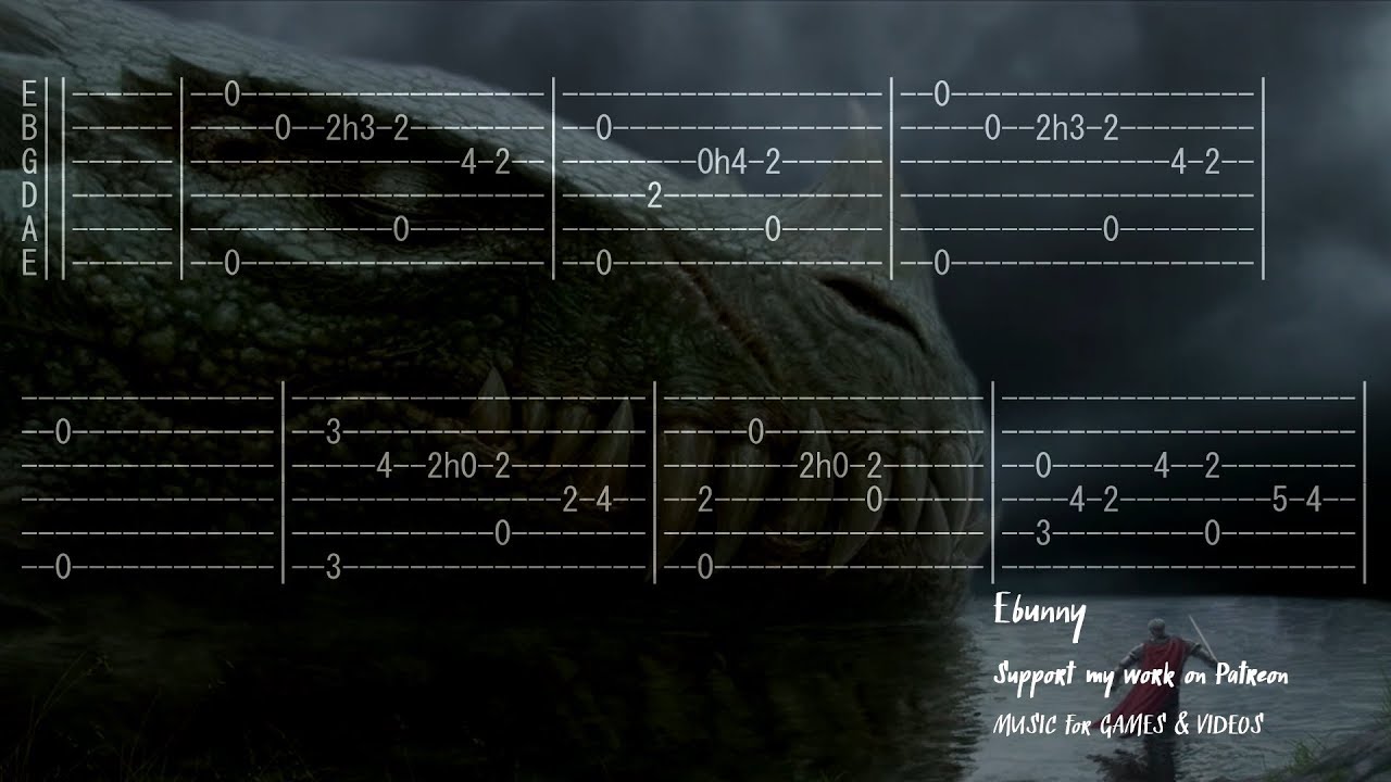 Tavern Medieval Ballad - Legend [Full Acoustic Guitar Tab by Ebunny] Fingerstyle How to Play