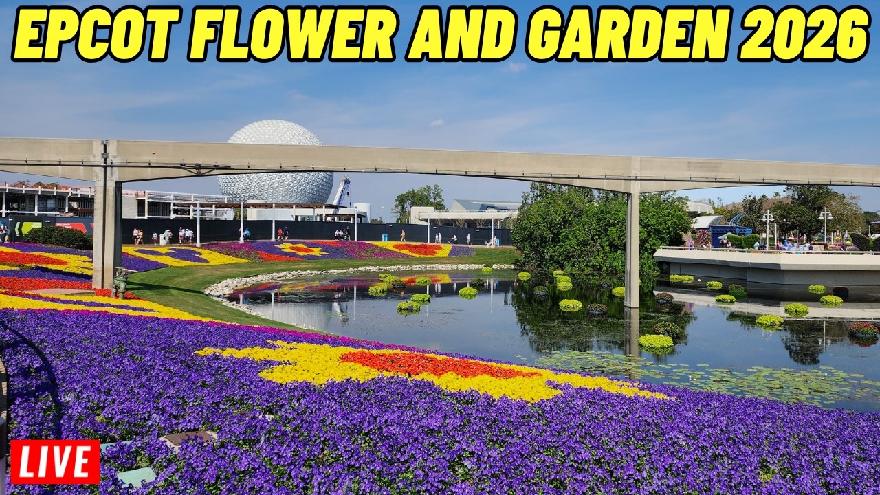 🔴 Live: Epcot Flower and Garden Festival and Luminous story time at Walt Disney World 3/4/2026