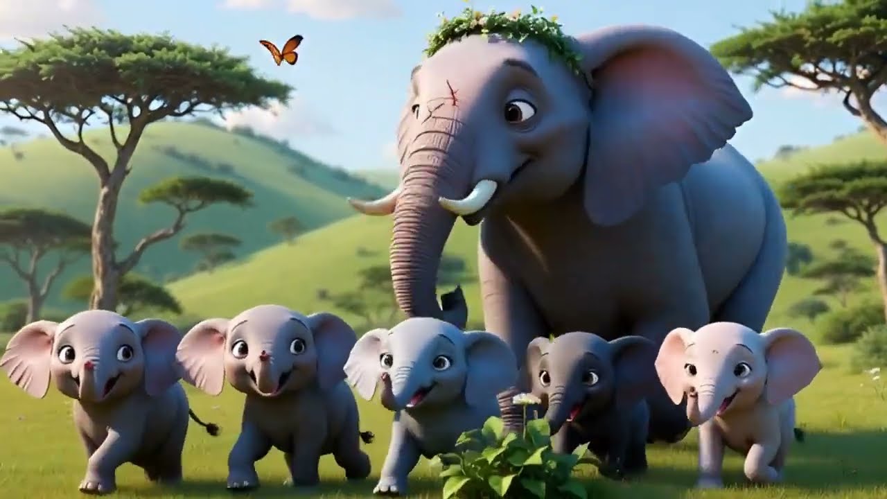 Six Little Elephant Went to play Kids Rhymes