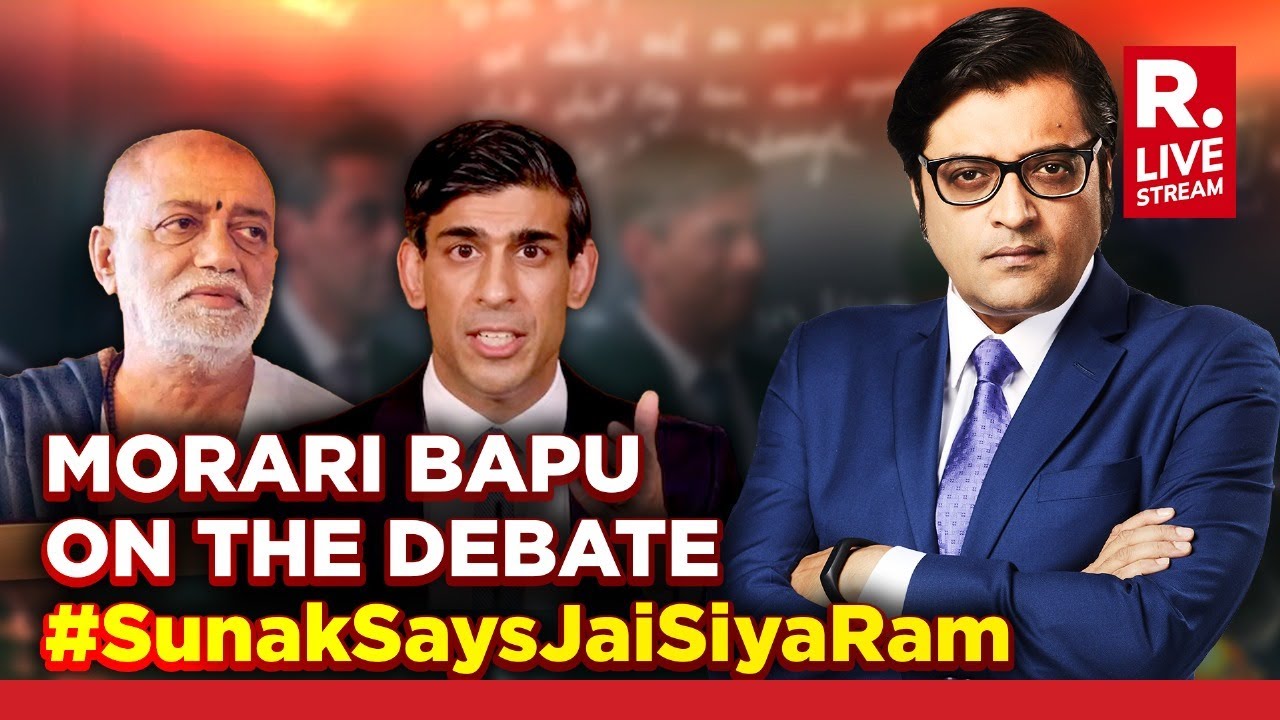 Morari Bapu Speaks To Arnab After UK PM Rishi Sunak Attends His Ram Katha