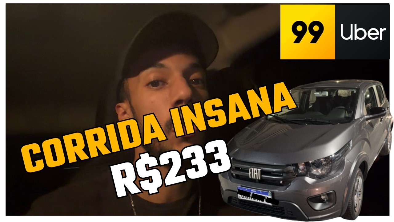 FIZ UMA CORRIDA QUE VIROU R$233 na 99... E OLHA QUANTO FIZ EM  5 HORAS! (Uberx,99Pop)