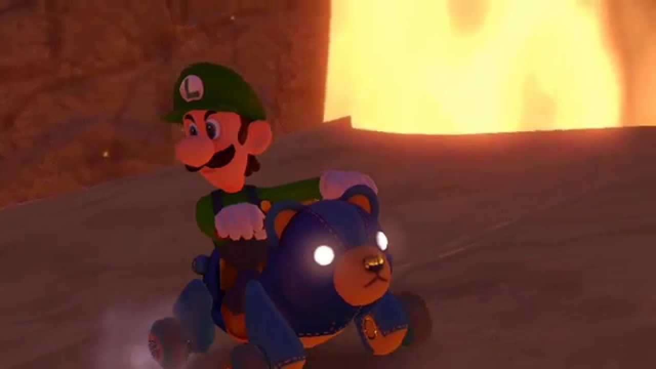 Luigi's Psycopath Death Stare at baby Peach || Ridin Dirty || mario Kart 8