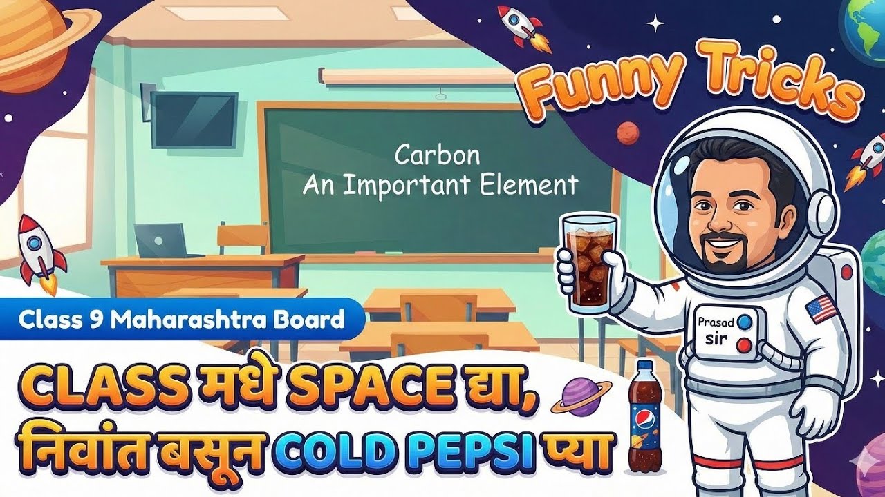 Class 9 | Carbon An Important Element | Funny Tricks | Maharashtra Board | SSC | रट्टा नाही मारायचा 