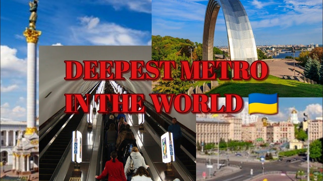 Deepest metro station, independence square, people's friendship arch, kyiv ukraine |4K video|