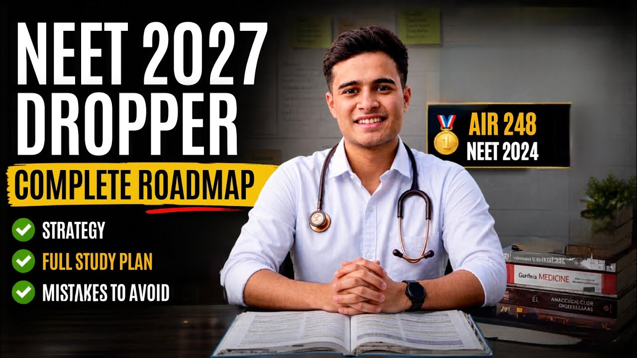 NEET 2027 Dropper Complete Roadmap 🔥 Strategy | Full Study Plan 💀 #neet2027 #dropper #aiims #mbbs 
