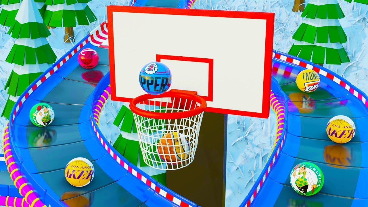 Marble Race NBA Basketball Teams - 16 Best NBA Teams