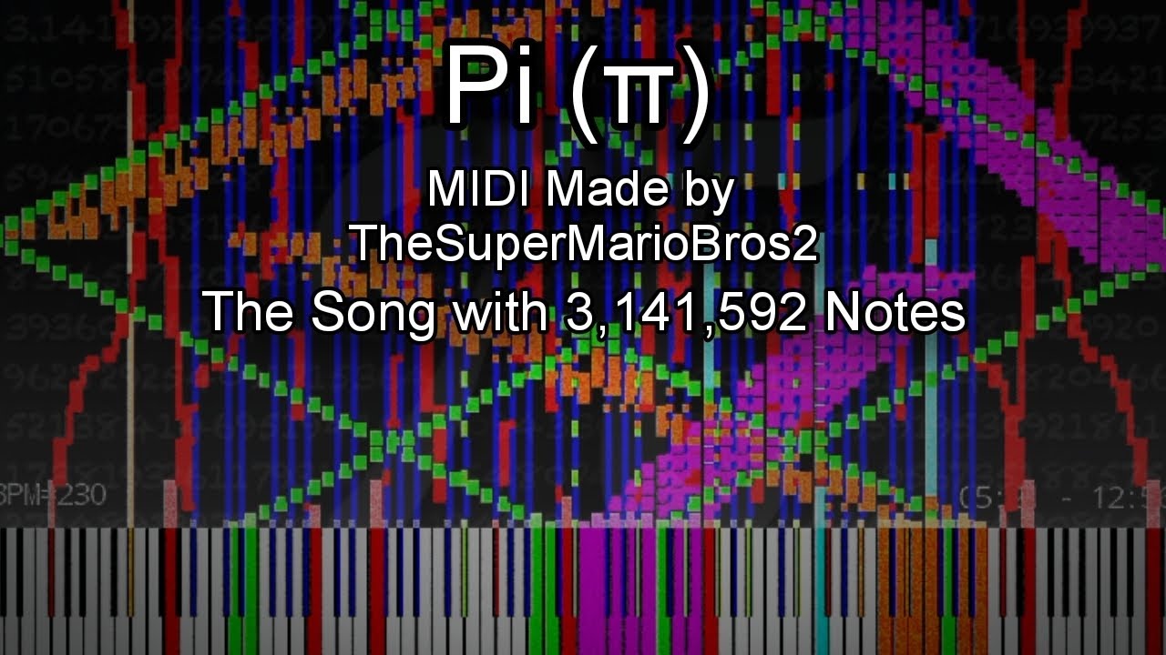 [Black MIDI] Pi ~ 3,141,592 Notes | TheSuperMarioBros2
