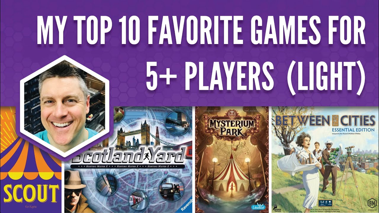My Top 10 Favorite Light Party Games for 5+ Players
