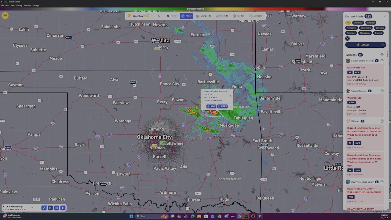 Severe Weather Coverage March 1, 2026