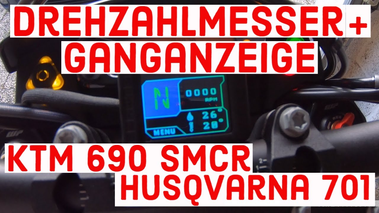 KTM 690 SMCR Drehzahlmesser / Ganganzeige Husqvarna 701 Drehzahlmesser / Ganganzeige Berotec Cumpan