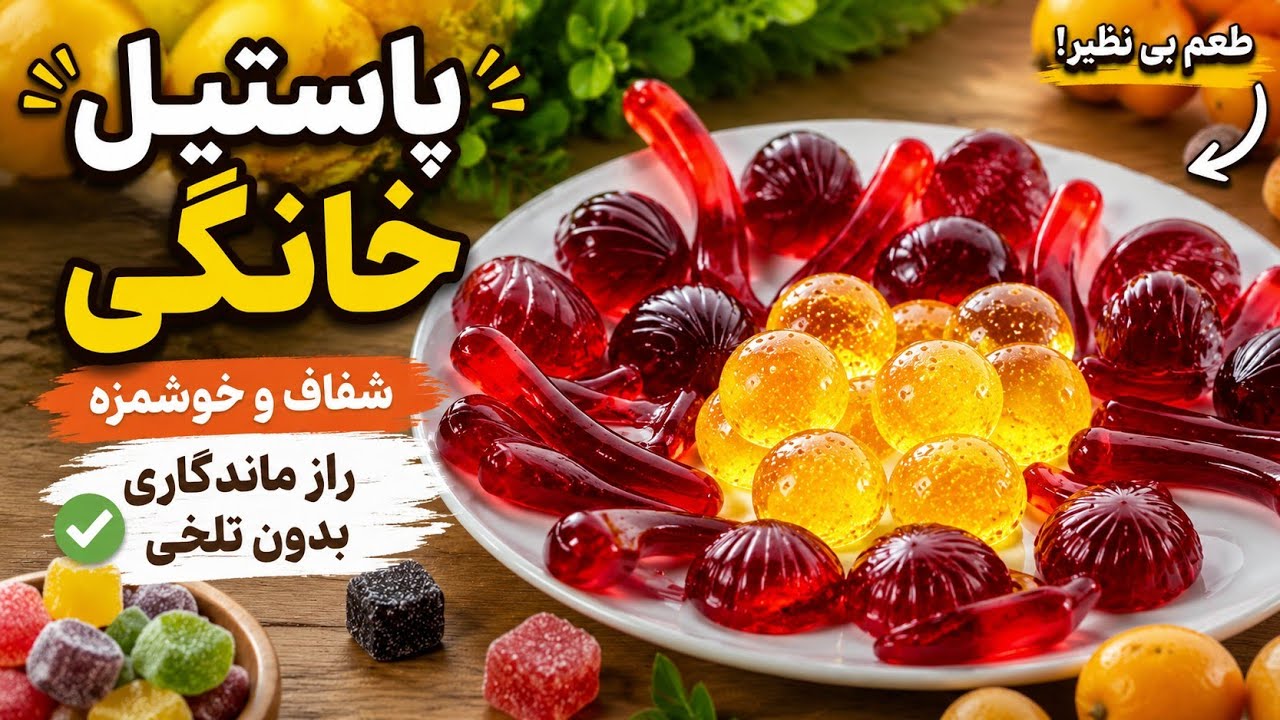 راز پاستیل شفاف وکش دار که هر کسی بهت نمیگه✨ | Easiest Homemade Gummies Ever!#پاستیل#Gummies
