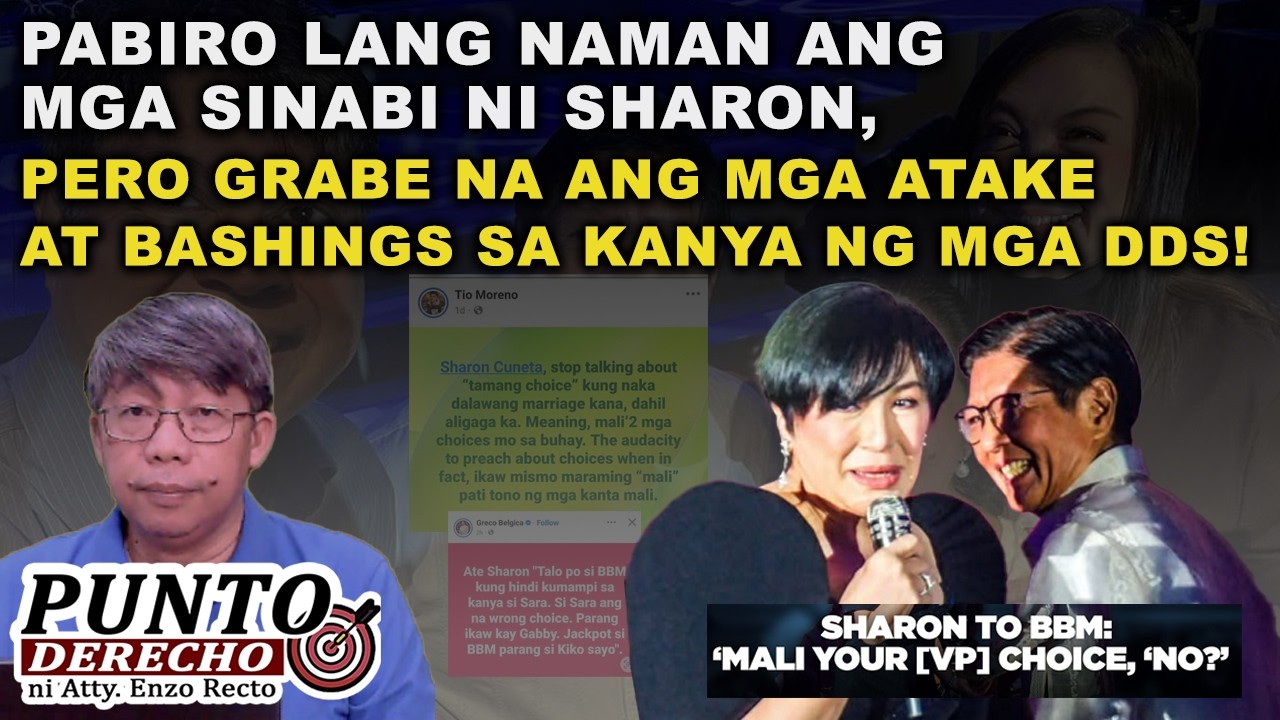 PABIRO LANG NAMAN ANG MGA SINABI NI SHARON, PERO GRABE NA ANG MGA ATAKE SA KANYA NG MGA DDS!