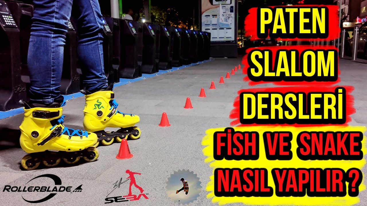 Slalom Dersleri #1 - Fish ve Snake Nasıl Yapılır ? Paten ile Slalom Hareketleri - Paten Dersleri