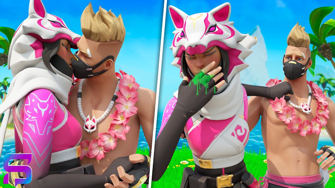 VI THROWS UP AFTER her FIRST KISS WITH DRIFT.... ( Fortnite Short )