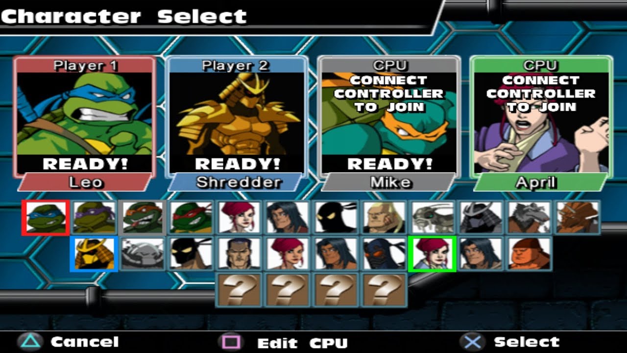 Teenage Mutant Ninja Turtles: Mutant Melee Все персонажи [PS2]