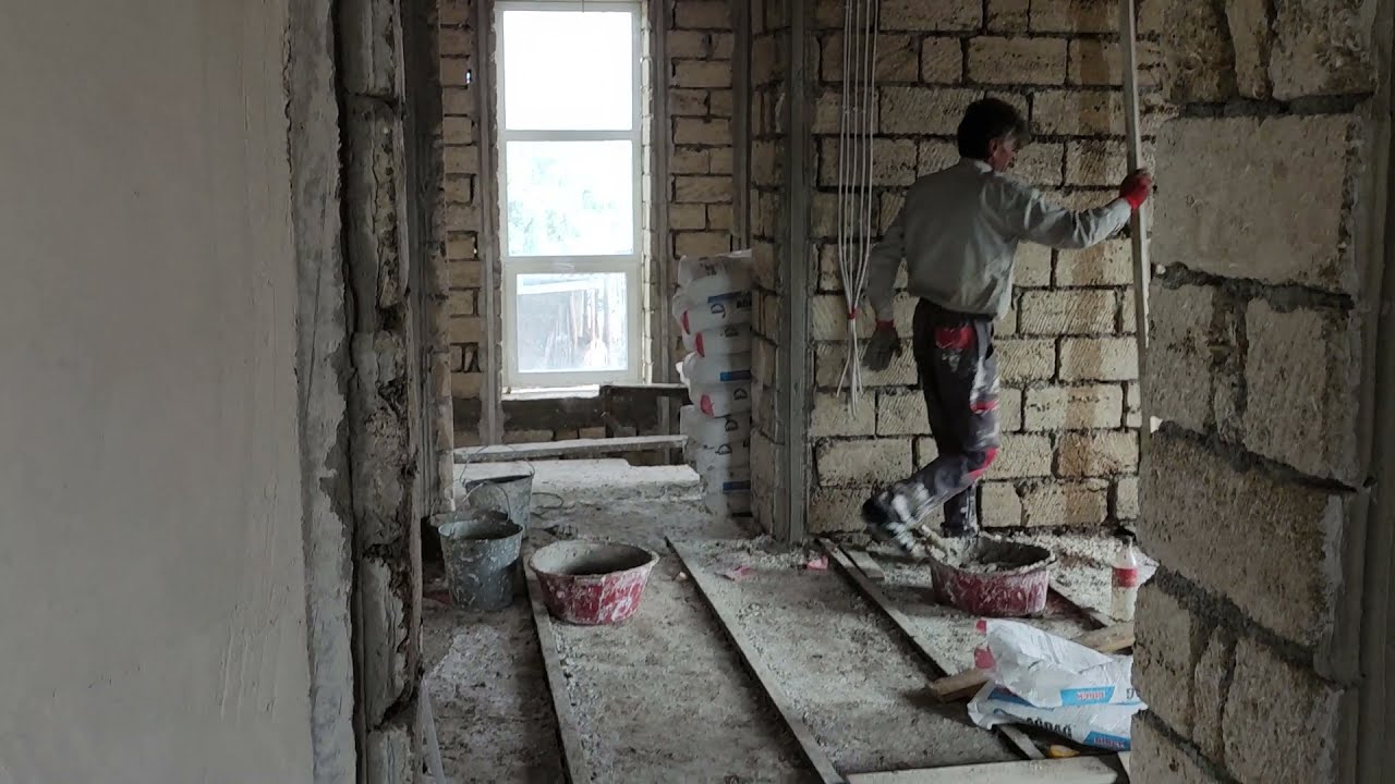 Evə Agdaq suvaq vururuq, 200 kisə lazım olacaq