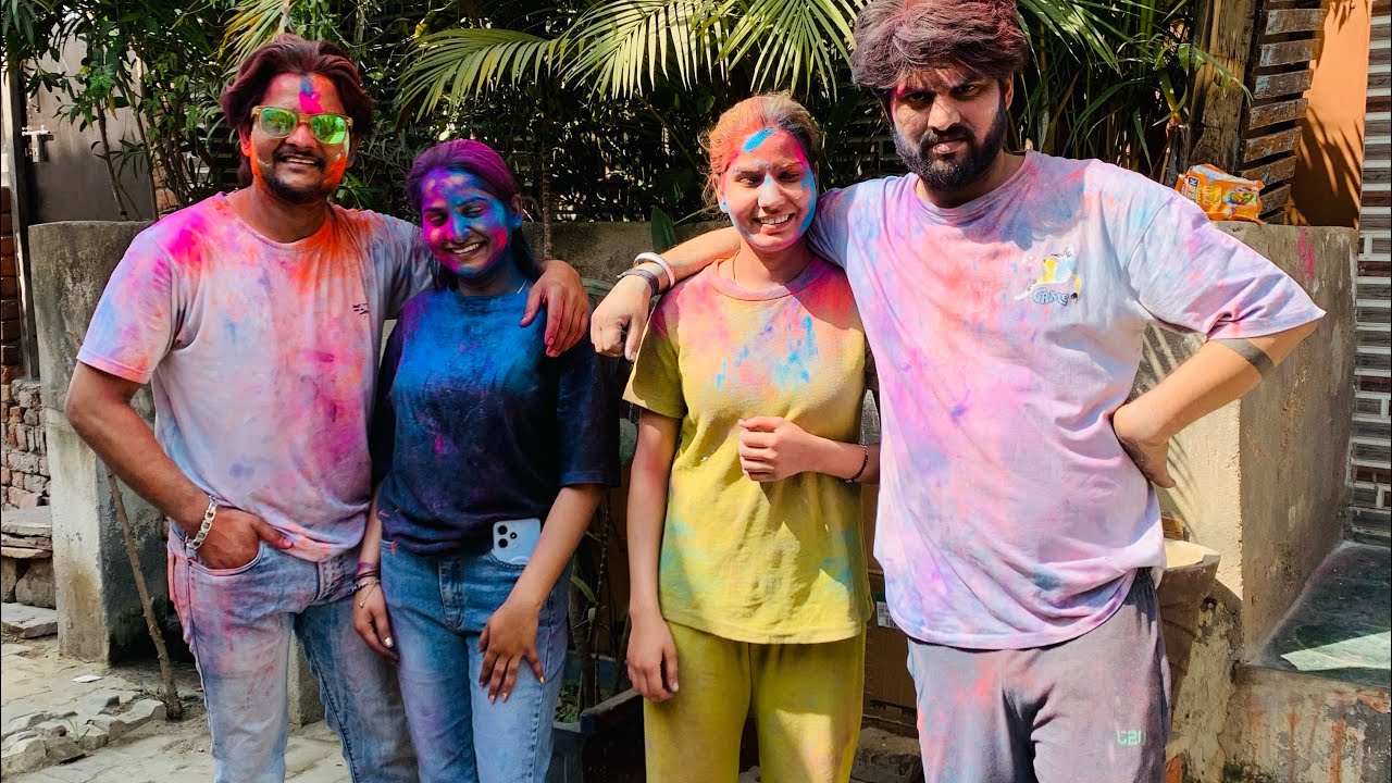 Happy holi guyz😍kitni khatarnak holi khelte hai🫨 kahan hai sab 