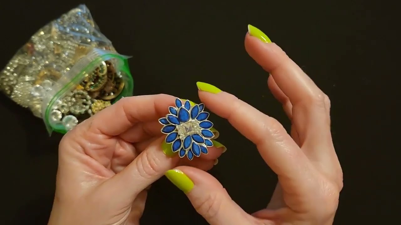 ASMR | Rhinestone Jewelry Show & Tell Part 1 (Soft Spoken)