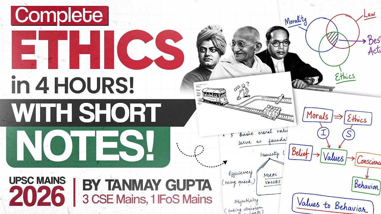 Complete Ethics Revision in One Shot with PYQs | GS Paper 4 for UPSC Mains 2026