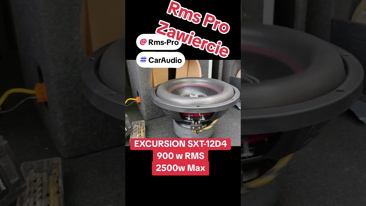 Subwoofer Excursion SXT-12d4 900/2500 W To żaden JBL czy Pioneer, to bydle nie głośnik. #caraudio